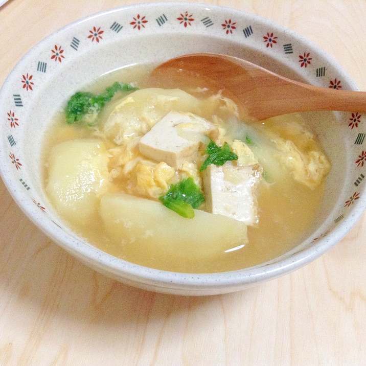 厚揚げ・じゃがいもコンソメスープ